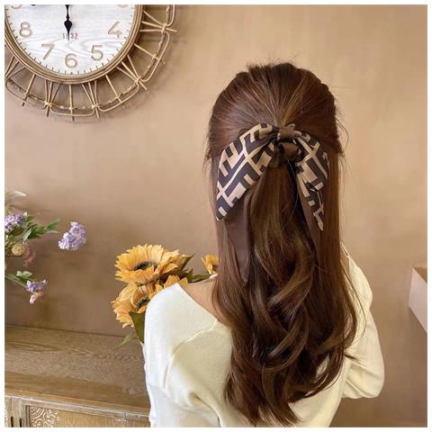 Elastico Per Capelli Con Corda Per Capelli Con Fiocco Grande - Foto 3