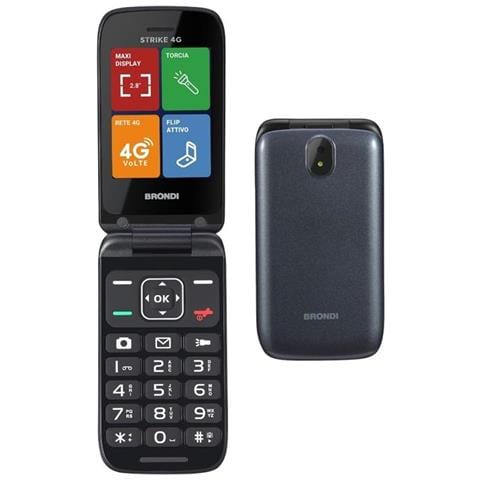 Strike 4G DualSim Diaplay 2.8" Flip Attivo Tasti Retroiilluminati USB- Type C Colore:Dark Grey - Foto 1