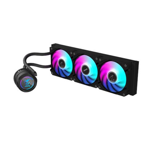Aorus Waterforce Ii 360 Aio Liquid Cpu Cooler - Ventola Argb 3x120mm, Meccanismo Di Inserimento Scorrevole, Daisy-chain, Compatibile Con Intel Lga 1700 E Amd Am5 - Foto 2