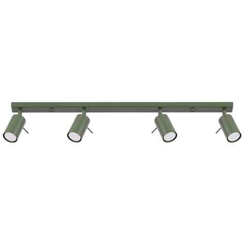 Lampada Da Soffitto Ring 4l Verde Oliva Sl. 1504 - Moderno Lampada Da Soffitto Verde Oliva 17x81x6 Cm - Foto 1