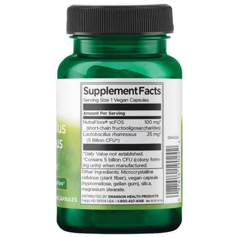 Lactobacillus Rhamnosus Con Fos 60 Capsule Vegane Swanson Health Products - Foto 2