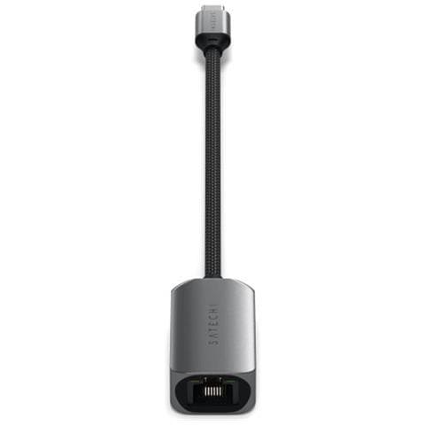Adattatore In Nylon Intrecciato Da Usb-c A Ethernet 2,5 Gigabit, Grigio - Foto 1