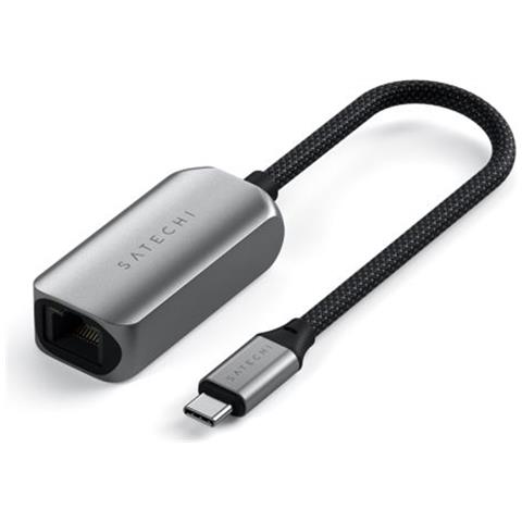 Adattatore In Nylon Intrecciato Da Usb-c A Ethernet 2,5 Gigabit, Grigio - Foto 2