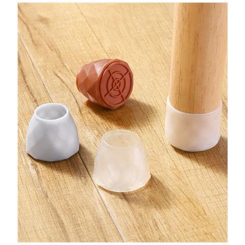 4 Pezzi Proteggi Gambe Sedie In Silicone, Proteggi Pavimento Per Gambe Mobili Per Pavimenti In Legno Coffee - Foto 6