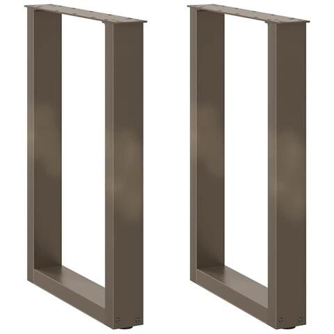 Gambe Tavolo Pranzo A U 2 Pz 50x(72-73) Cm Acciaio - Foto 1