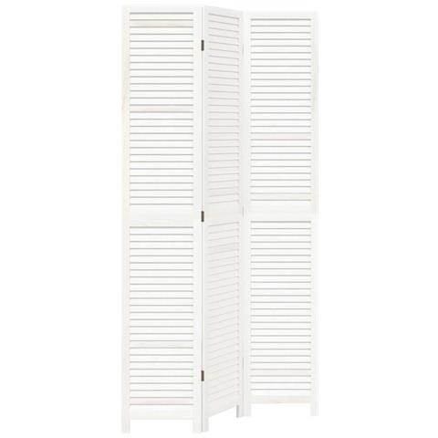 Divisorio Ambienti 3pannelli Bianco Legno Massello Di Paulownia - Foto 2