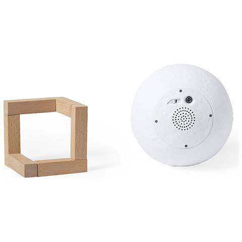 Luci Led Degli Altoparlanti. 2 Posizioni Luminose. Intensità Della Luce Regolabile. Connessione Bluetooth. Potenza Sonora 3w. Batteria 1200 Mah 12x15x12 Cm. Colore Bianco - Foto 2