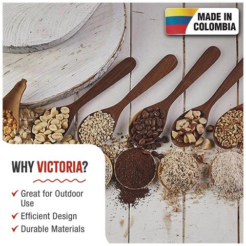 Victoria 30032 Mulino Grano Manuale In Ghisa Per Macinare Caffè, Mais, Avena,  Regolabile  Rosso - Foto 8