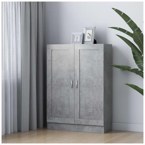 Libreria Grigio Cemento 82,5x30,5x115 Cm In Legno Multistrato - Foto 8