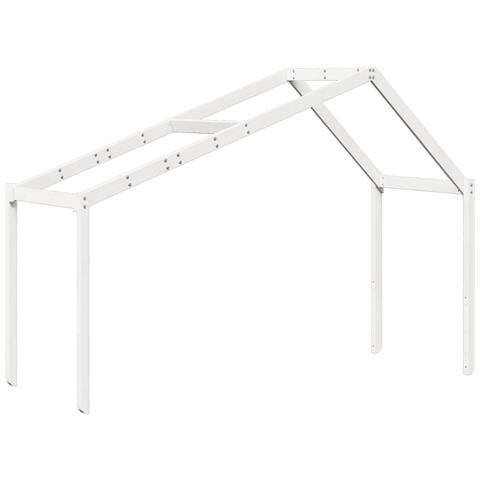 Tetto Letto Bambini Bianco 203x80,5x142 Cm Legno Massello Pino - Foto 1