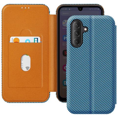 Custodia Effetto Carbonio Per Samsung A26 Con Portacarte E Anti-rfid - Foto 1