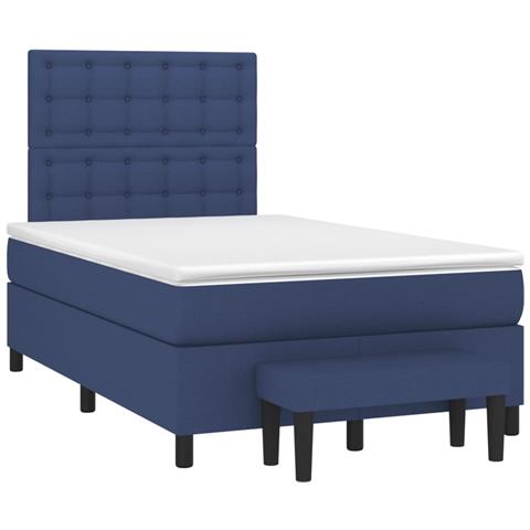 Giroletto a Molle con Materasso Blu 120x190 cm in Tessuto - Foto 1
