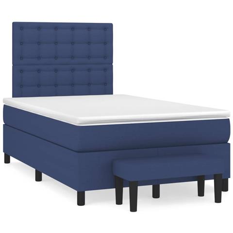 Giroletto a Molle con Materasso Blu 120x190 cm in Tessuto - Foto 2
