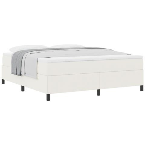 Letto a molle Crema 180 x 200 cm Tessuto in Cords - Foto 1