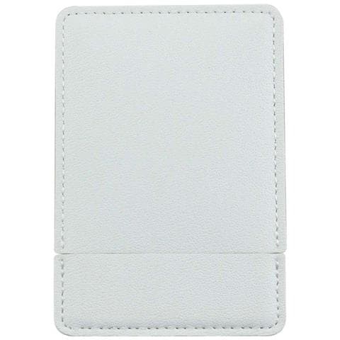 Specchio Cosmetico Portatile Quadrato In Acciaio Inossidabile Con Custodia In Pu White - Foto 1