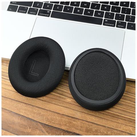 2 Cuscinetti Auricolari Di Ricambio Compatibili Con Razer Kraken V4/v4x /v4 Pro /kitty V2 Pro - Rete Da Calcio Nera E Memory Foam - Foto 4