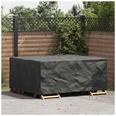 Copertura per mobili da esterno Nero 200 x 165 x 80 cm 420D - Foto 2