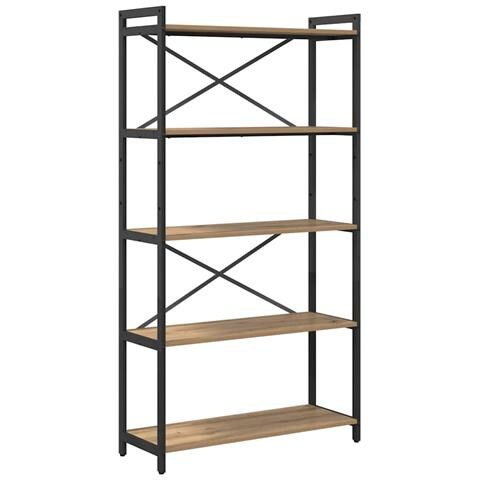 Libreria rovere artigianale 80 x 30 x 153 cm Legno multistrato - Foto 1
