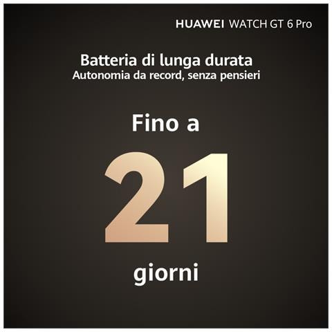 WATCH GT6 Pro, Cassa 46mm in titanio e cinturino marrone. Compatibile con iOS e Android. Fino a 21 giorni di autonomia. - Foto 8
