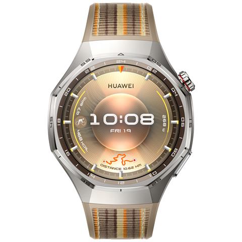 WATCH GT6 Pro, Cassa 46mm in titanio e cinturino marrone. Compatibile con iOS e Android. Fino a 21 giorni di autonomia. - Foto 1