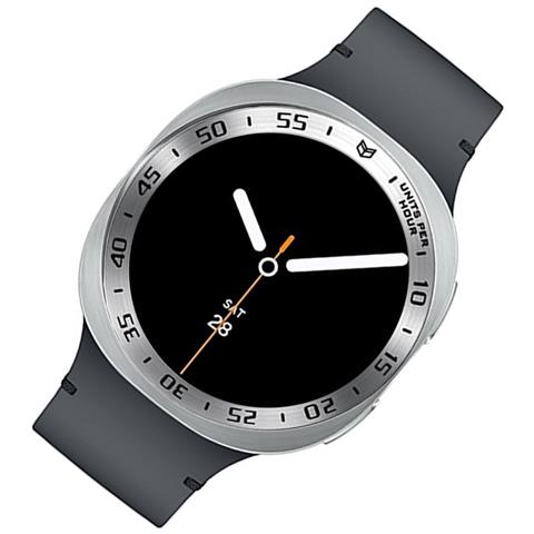 Anello Della Ghiera In Acciaio Inossidabile Compatibile Con Samsung Galaxy Watch8 Classic 46mm - Migliora Il Tuo Stile Silver + Black - Foto 4