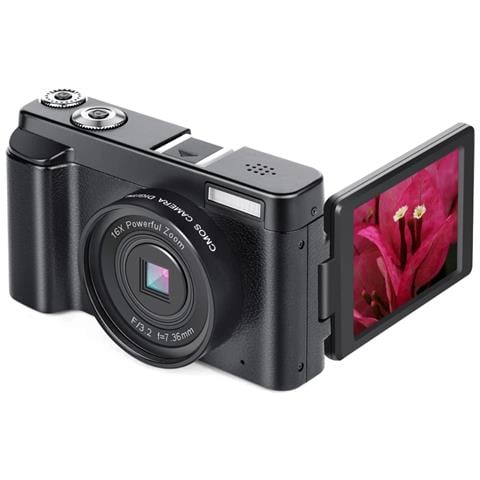 Fotocamera Digitale 4k 48mp Con Schermo Ribaltabile Da 3"" E Funzioni Di Scatto Intelligenti Nera - Foto 2