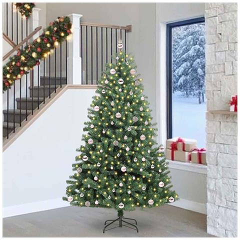 Albero di Natale Artificiale con Rami Pieghevoli Verde 240 cm - Foto 2