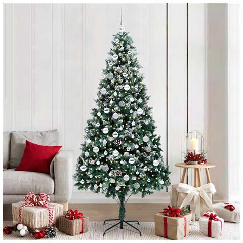 Albero di Natale artificiale con 300 LED Verde 210 cm - Foto 2
