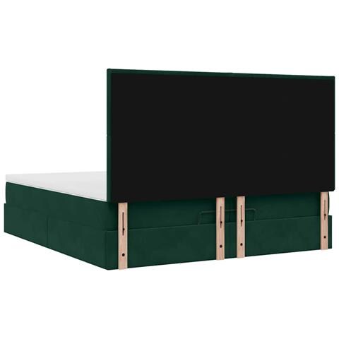 Struttura Letto Pouf con Materassi 200x200 cm Velluto - Foto 9