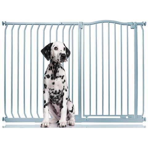 Bettacare Cancelletto Per Cani Extra Alto Con Parte Superiore Incurvata, 134cm - 143cm, Grigio Opaco, Extra Alto 100cm In Altezza - Foto 1