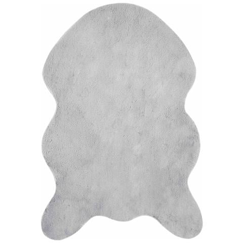 Tappeto in Pelliccia Sintetica di Coniglio Olite Grigio - Foto 1