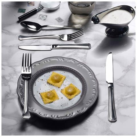 Octavia Set 24 posate acciaio inox 18/10 - Servizio per 6 Persone - forchetta, coltello, cucchiaio e cucchiaino - Design elegante per tavole classiche e vintage - Foto 2