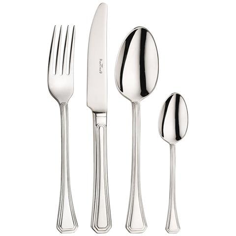 Octavia Set 24 posate acciaio inox 18/10 - Servizio per 6 Persone - forchetta, coltello, cucchiaio e cucchiaino - Design elegante per tavole classiche e vintage - Foto 1