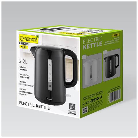 Mr-022 Bollitore Elettrico 2,2 L 2200 W (mr-022-black) Nero - Foto 2