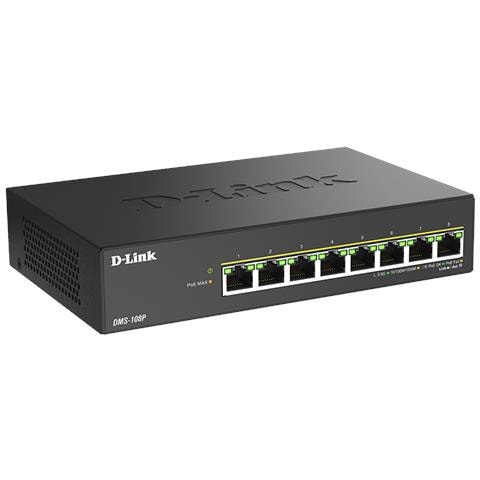 DMS-108P /E switch di rete Non gestito 2.5G Ethernet (100/1000/2500) Supporto Power over Ethernet (PoE) Nero - Foto 4