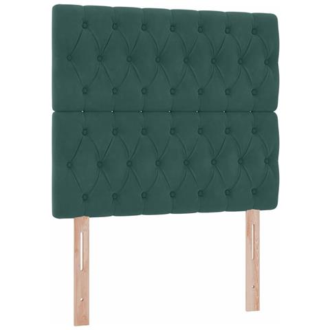 Letto con contenitore e materasso Verde Scuro 100 x 200 cm - Foto 9