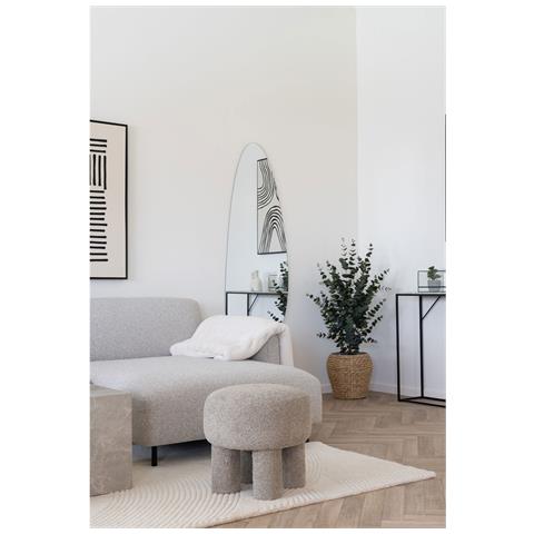 Pouf Canberra In Poliestere Sabbia Scuro — Ø43×43 Cm, Hn1258 - Foto 6