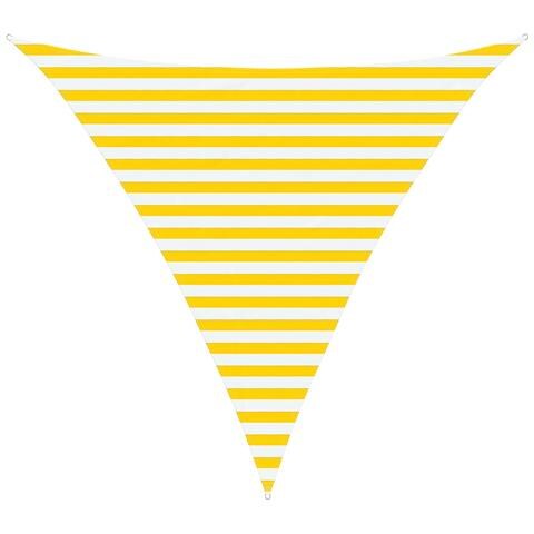 Vela da ombra solare Giallo e Bianco 3 x 3 x 3 m - Foto 1