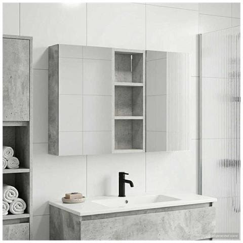 Set di Armadi da Bagno con lo scaffale 3 pcs 80 x 10,5 x 50 cm - Foto 2