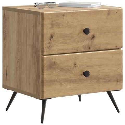 Armadio da Notte 2 pcs Rovere Artigianale 43 x 34,5 x 47,5 cm - Foto 2