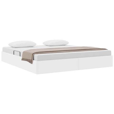 Letto con Contenitore Bianco Puro 183 x 213 cm Similpelle - Foto 1