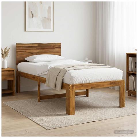 Letto Singolo con Testiera ROSTOCK Naturale 75 x 190 cm - Foto 2