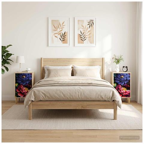 Armadio da Notte KIEL 2 pz Rovere Sonoma 36 x 33 x 60 cm - Foto 2