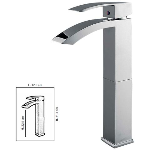 Miscelatore per lavabo rubinetto da bagno finitura cromo mod Riga - Foto 5