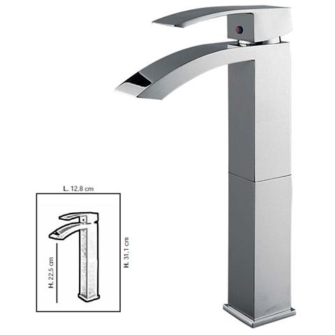 Miscelatore per lavabo rubinetto da bagno finitura cromo mod Riga - Foto 1