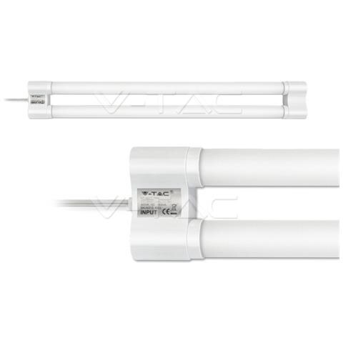 Neon A Led Tubo Doppio 60 Cm 18w Plafoniera Shoplite Luce Naturale 4000k Vt-6077 6313 - Foto 1