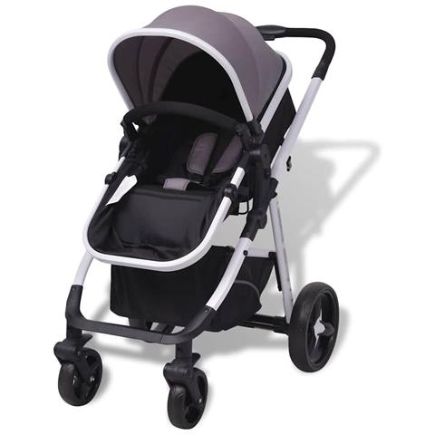 Passeggino 3 in 1 in Alluminio Colore Grigio E Nero - Foto 10