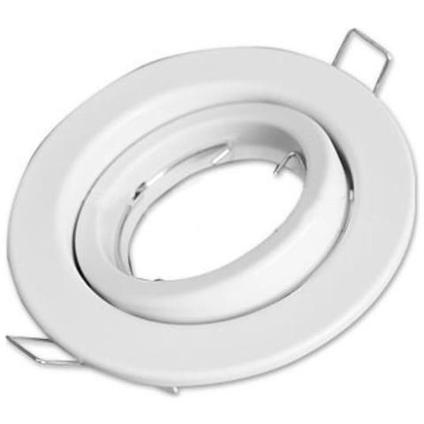 Portafaretto Incasso Alluminio Rotondo Orientabile Gu10-gu5.3 Mod. Vt- 7227 Sku 3469 Bianco - Foto 3
