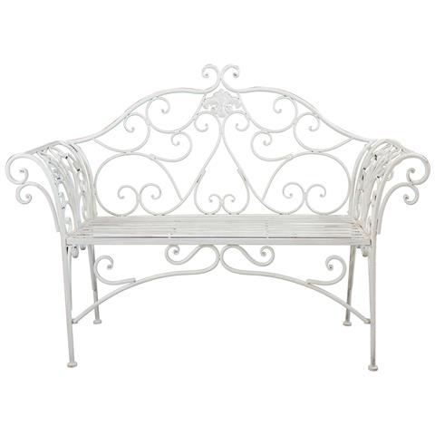 Panca 2 Posti In Ferro Per Interno Esterno Ingresso Portico Piscina Giardino Veranda Ristorante Bar Albergo Agriturismo - Foto 2