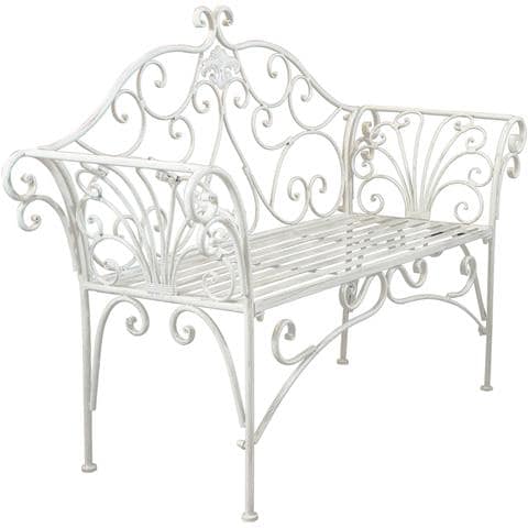 Panca 2 Posti In Ferro Per Interno Esterno Ingresso Portico Piscina Giardino Veranda Ristorante Bar Albergo Agriturismo - Foto 1